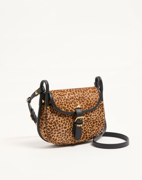 Valentino Garavani - Valentino Garavani Flâneuse Small Shoulder Bag In Pony-effect Calfskin With Animalier Print - Animal Print - Woman - Shoulder Bags